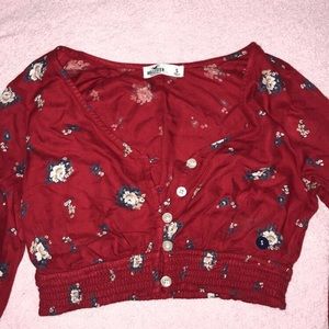 long sleeve crop top